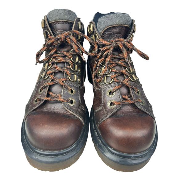 Vintage 90’s Dr. Martens DM’s Brown Made In England Combat Boots Size 4 US 6 - Picture 7 of 11